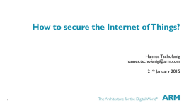 How to secure the Internet of Things?