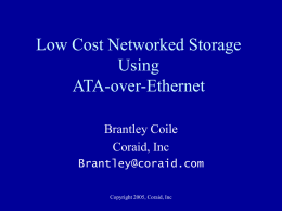 Low Cost Networked Storage Using ATA-over