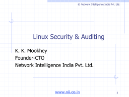 Linux Security Auditing