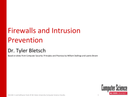 Firewalls and Intrusion Prevention Systems