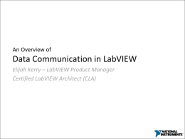 Data Communication Options in LabVIEW
