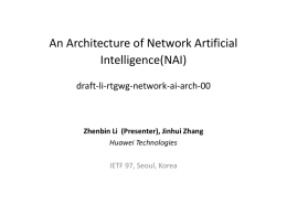 3.4 An Architecture of Network Artificial Intelligence(NAI)
