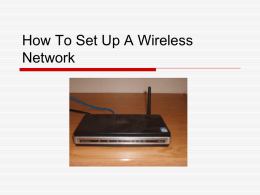 How To Set Up A Wireless Network Using A D
