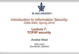 TCP/IP security - Cs Team Site | courses.cs.tau.ac.il