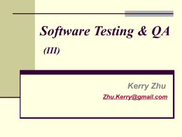 CPSC 221-35: SOFTWARE ENGINEERING: VERICATION