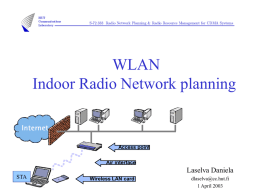 WLAN-Indoor Radio Network planning