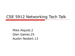Networking Tech Talk - Ohio State Computer Science and Engineering
