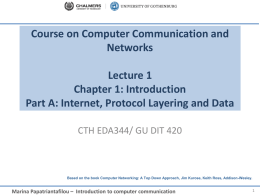 Marina Papatriantafilou – Introduction to computer communication
