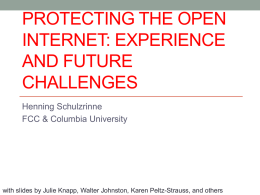 Protecting the Open Internet: Experience and Future Challenges