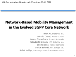 Network-based mobility management in the evolved 3GPP