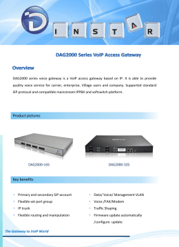 DAG2000 Series VoIP Access Gateway Overview