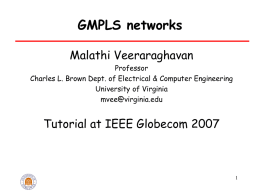 GMPLS networks - ece.virginia.edu