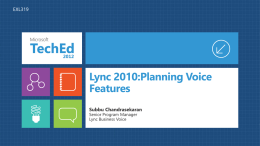 Lync 2010:Planning Voice Features