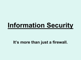 Its not just a firewall