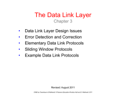 The Data Link Layer