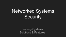Security Related Hardware and Software