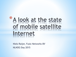 A look at the state of mobile satellite Internet