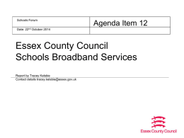 Schools Broadband Value for Money - Essex Schools Infolink
