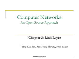 Chapter 3 Link Layer