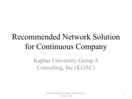 Recommended Network Solution For Continuous Company