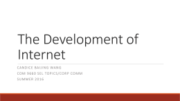 The Development of the Internet