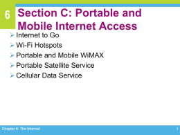 Portable and Mobile Internet Access