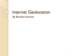 Internet Geolocation - University of Wisconsin