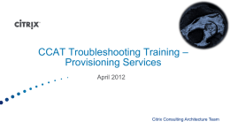 6_CCAT- Troubleshooting Training Provisioning v1.0x