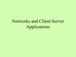 30-Networks and Client/Server Programming