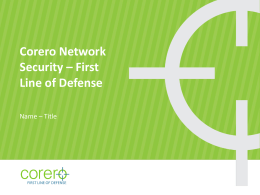 Key Steps of Protection for a _x0003_First Line of Defense