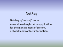 NetReg-Projectx - Information Security and Policy