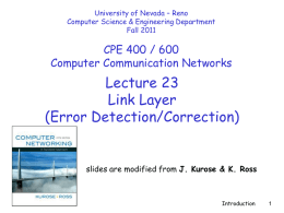 Link Layer - Computer Science and Engineering