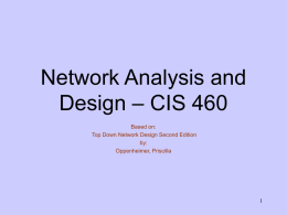 Lecture Presentations for Network Analysis and Design