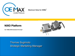 OEMax NXIO Applications May-01-2006 EN - inverter
