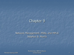 9. Network Management Theory and Practice