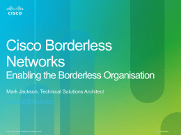 Secure Borderless Networks Update