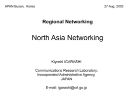 igarashi - Asia Pacific Advanced Network