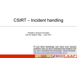 CSIRT Training