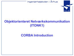 CORBA Introduction and Programming