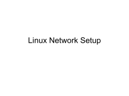 Linux Network Setup