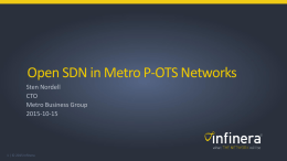 Open SDN in Metro P-OTS Networks