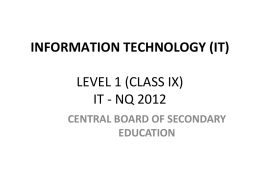 information technology (it) student handbook level 1