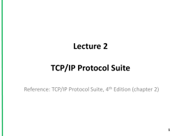Figure 7 Layers in the TCP/IP Protocol Suite