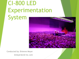 LED plant growth lighting CI-800 Theory of Operation Blue