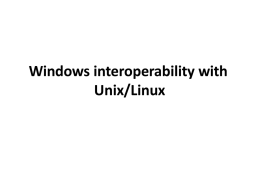Windows interoperability with Unix/Linux