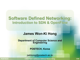 Introduction to SDN and OpenFlow