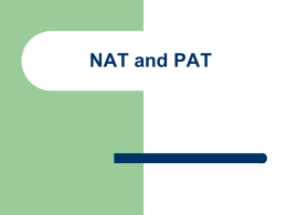 NAT and PAT - ECE Users Pages