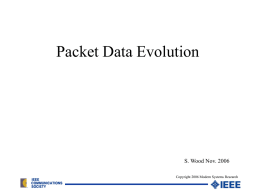 Packet Data Evolution