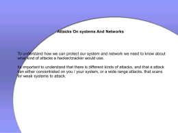 Attacks On systems And Networks