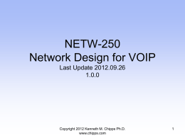Network Design for VOIP